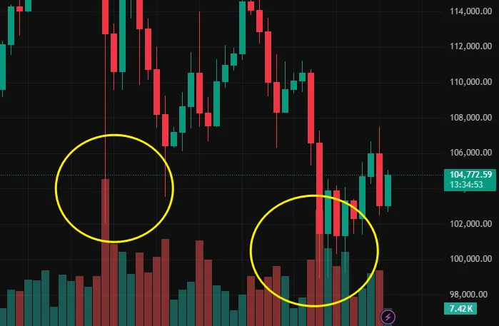 트레이딩뷰_거래량 겹침